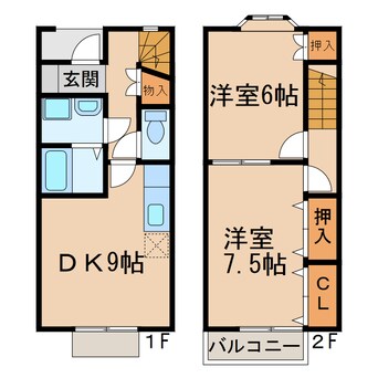 間取図 Foliar川原Ｂ