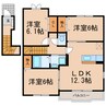 カルム（大手町） 3LDKの間取り