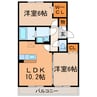 グラス　ツイン 2LDKの間取り