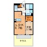 プリエール 1LDKの間取り