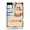 メルベーユ（北区丸新町） 1LDKの間取り