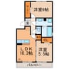 オーブ 2LDKの間取り