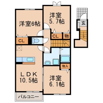 間取図 スカイビレッジ　Ｂ