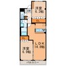 リバーサイドパレス玉の井 2LDKの間取り