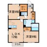 グラン・シャリオ（高山町） 2LDKの間取り