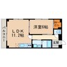 コンフォートＡ 1LDKの間取り