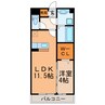 ウヴェルテュール 1LDKの間取り