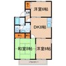 サンビレッジ(花長町) 3DKの間取り