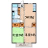 ビューラー丸山 2DKの間取り