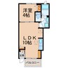 アーバン東野 1LDKの間取り