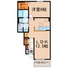 エストージャ.Ｋ 1LDKの間取り