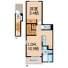 リブラ旭 1LDKの間取り