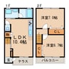 ドゥジエム 2LDKの間取り