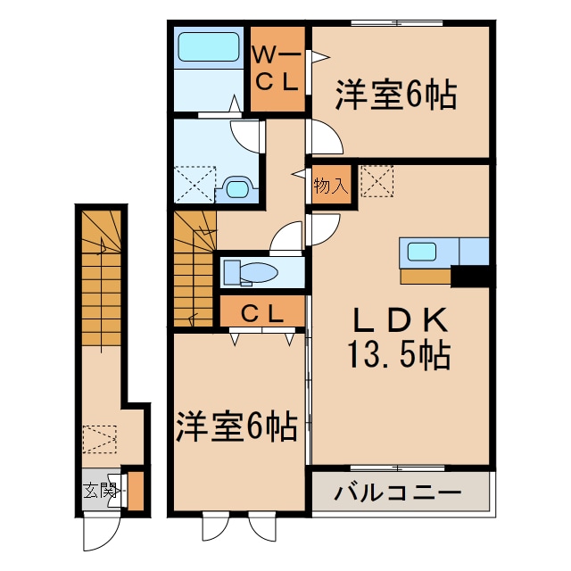 間取り図 アクア・ミルＡ