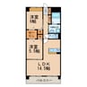 Bonheur-cle 2LDKの間取り