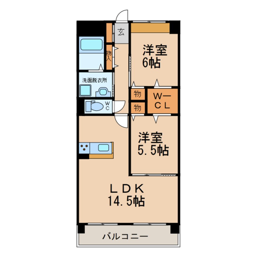 間取図 Bonheur-cle