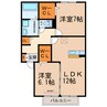 アルカディア永森 2LDKの間取り