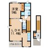 ヌーベル　パーク 1LDKの間取り