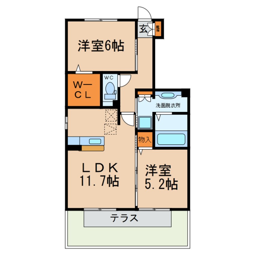 間取図 メゾンローズ（宮町）