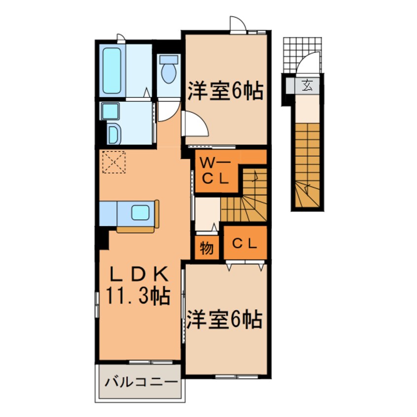 間取図 カーサ・スクーデリアⅡ