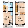リュイソーＹ 2LDKの間取り