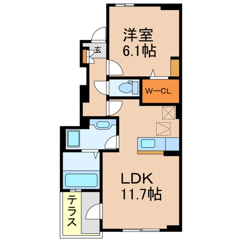 間取図 サニー　ガーデン（中切町）