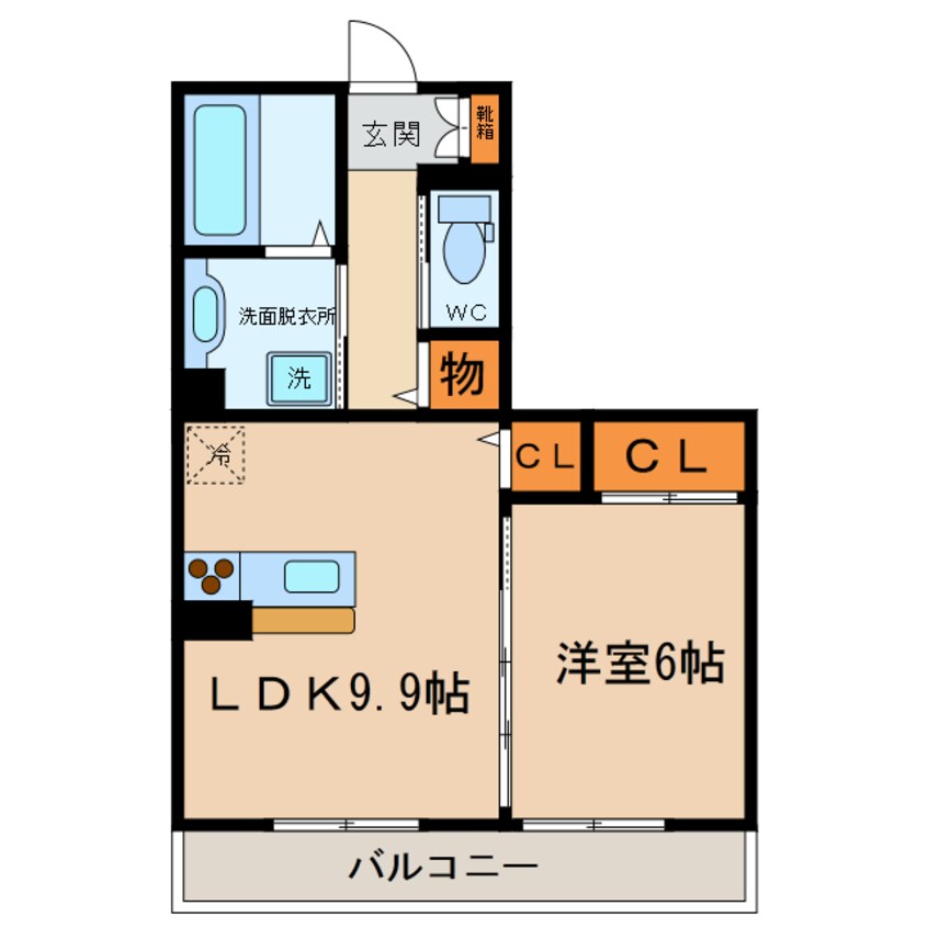 間取図 マノワール（勝川町９）