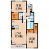 リーブル広田 2LDKの間取り