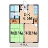 パークハイム Ⅰ 2DKの間取り