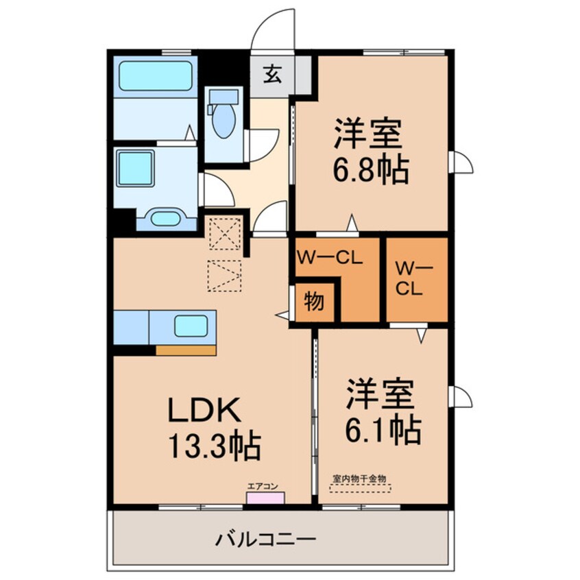 間取図 グランディール・ロジェ