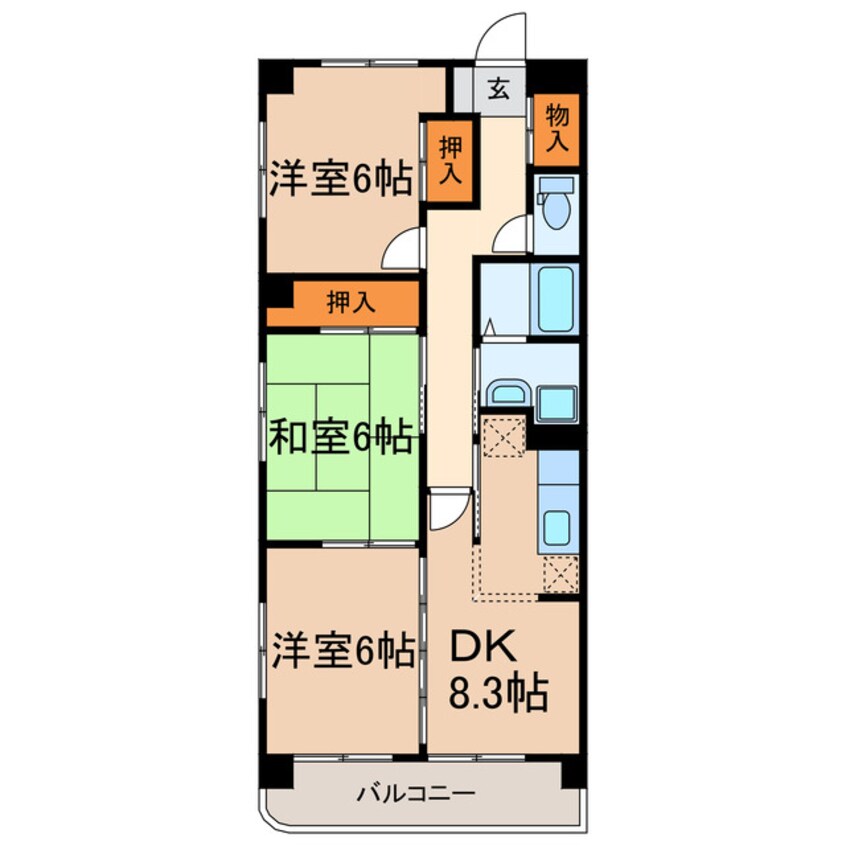 間取図 サニーコート神領