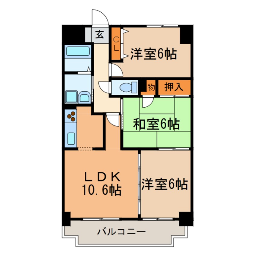 間取図 ロジュマン春日井