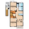 ベル　ソレイユⅠ・Ⅱ（豊山町） 2LDKの間取り