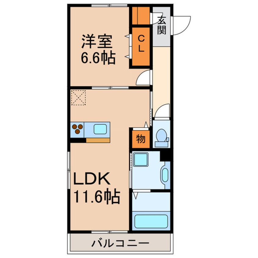 間取図 メルベーユ（勝川町）