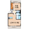 イースト　フィールド 1LDKの間取り