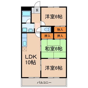 間取図 オークヒルズ（朝宮町）