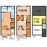 クレセントメゾン 2LDKの間取り