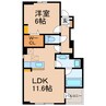 リジョイス　A 1LDKの間取り