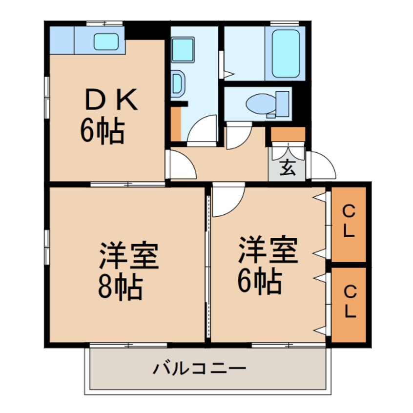 間取図 シャンクレール南花長