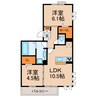 コヤーテ 2LDKの間取り