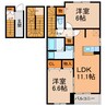 エクセランⅥ 2LDKの間取り