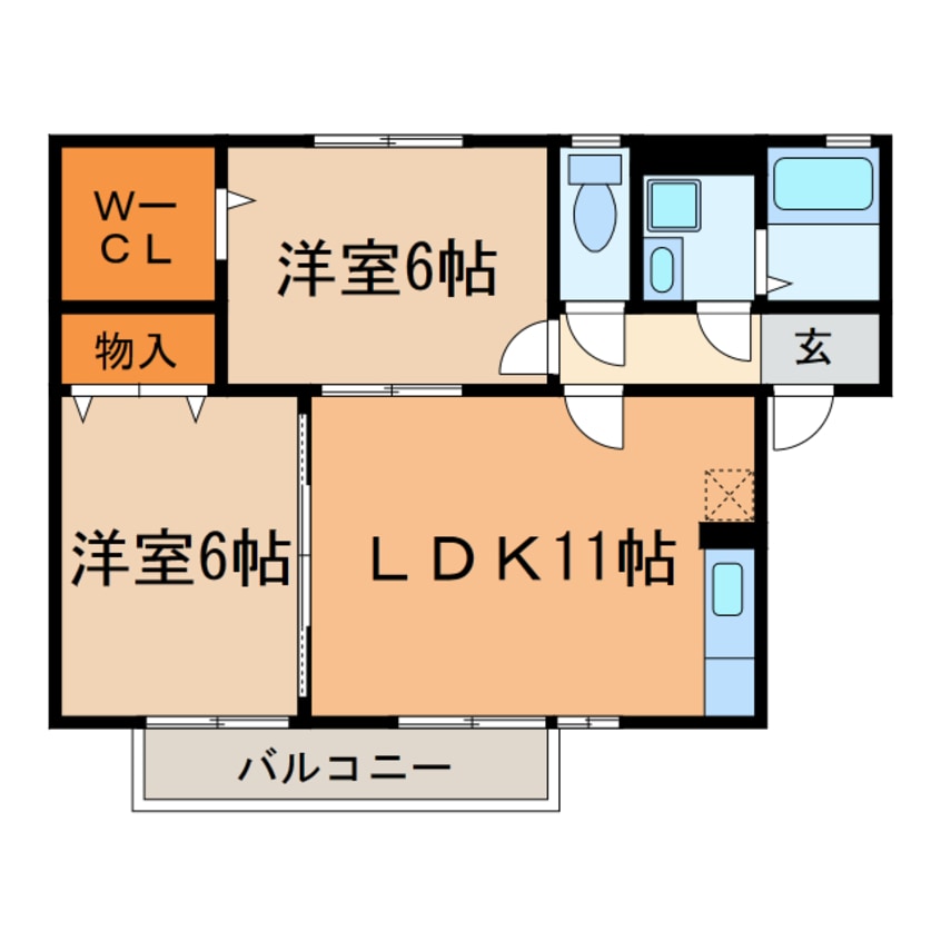 間取図 クレール・ヴィラージュ