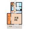 クレアクール 1Kの間取り