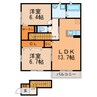メゾンサツキ 2LDKの間取り