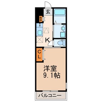 間取図 カトレア（白山町）