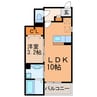 Castor 1LDKの間取り