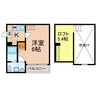 ウィニシエート 1Kの間取り