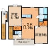 ベルメゾン（鳥居松町） 2LDKの間取り