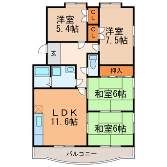 間取図 サニーコート朝宮