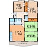 サニーコート朝宮 4LDKの間取り
